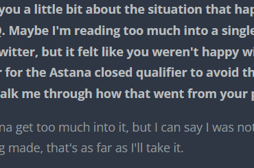 phzy not happy with Wildcard taking advantage of the mrq system in recent interview