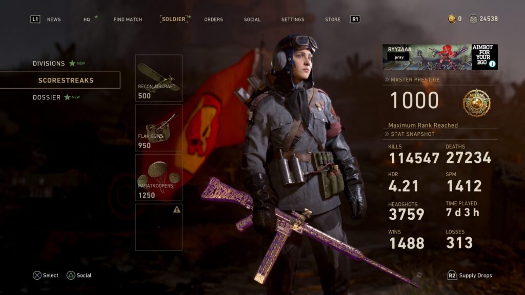 My 3rd level 1000 account:) had some fun with this one so it was a bit slower.
