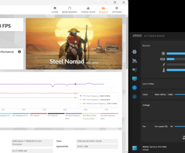 RTX 5080 overclock on 576.28