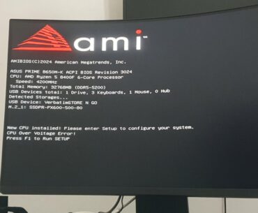 Random shutting off and cpu over voltage error when booting