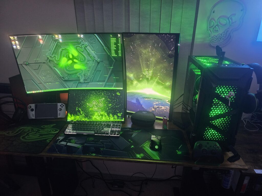 Green on black