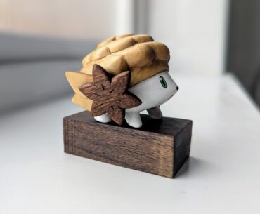 Carved a Shaymin out of maple, sapele, and bass wood!