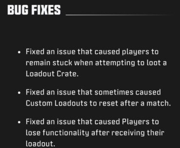 Loadout bug NOT fixed!