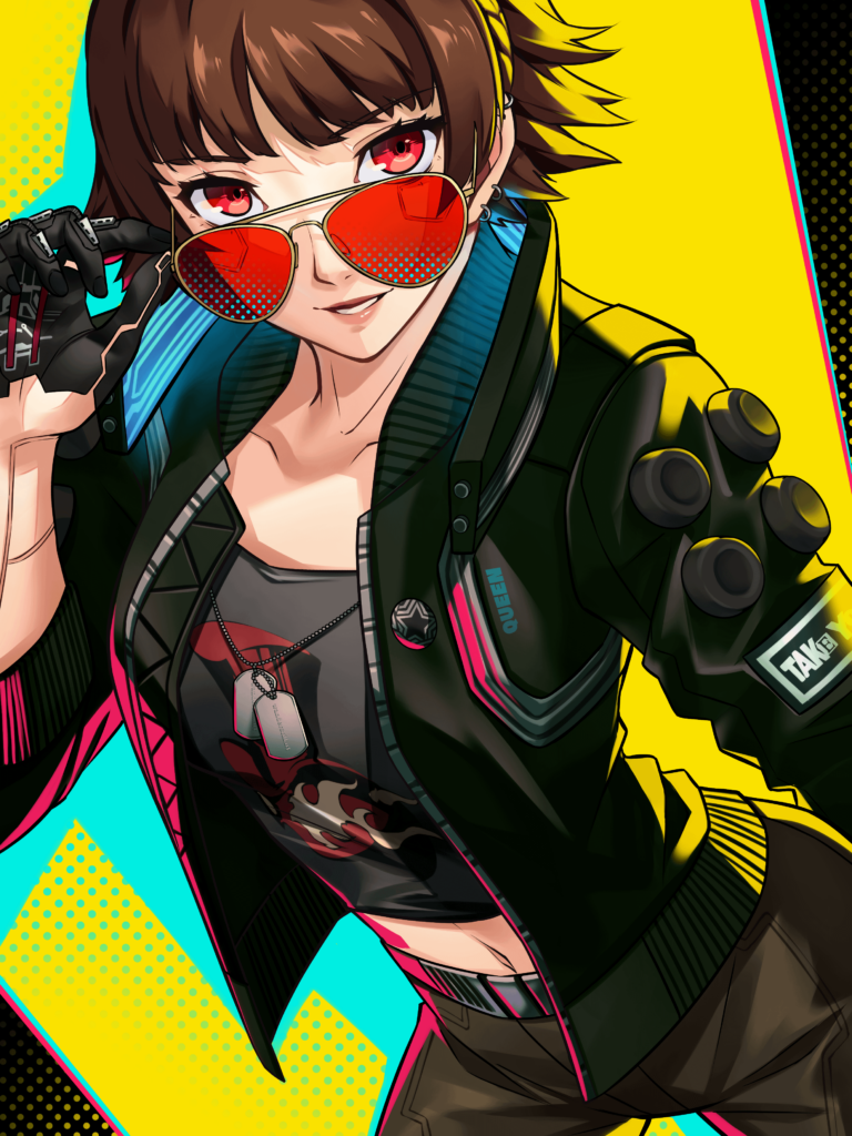 (OC) Makoto from Persona 5 clotheswap with Female V because they have the same VA