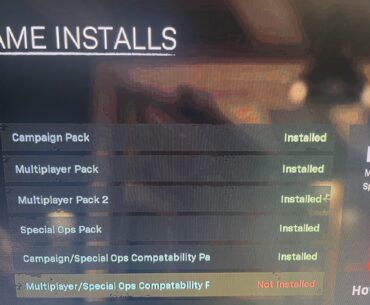 Can’t download the Multiplayer/Special Ops Compatibility Pack.
