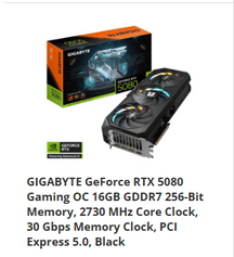 GPU choice RTX 5080