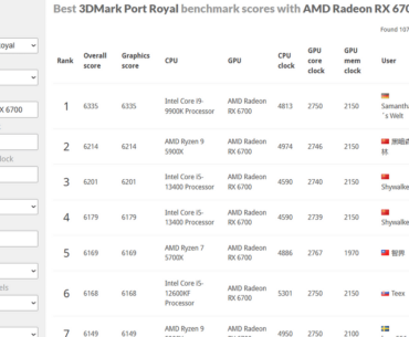 my RX 6700 Results in Port Royal & Steel Nomad DX12&Vulkan