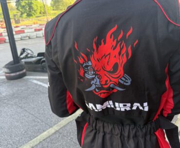 When you go to a go-kart track and one of your opponents is wearing this