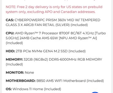First time buying a pc and I’m going with a prebuilt. Are these good specs for $1700?