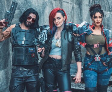V, Johnny and Panam cosplays (self+friends)
