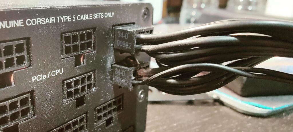 Nvidia RTX 5090 graphics card power cable melts at both ends, bulge spotted at PSU side