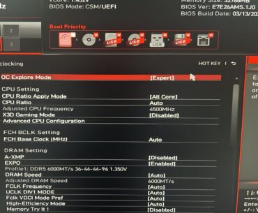 RAM UNSTABLE 6000mhz