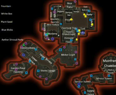 Shattered Veil Map with item spawn locations