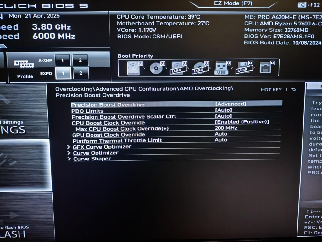 Overcock ryzen