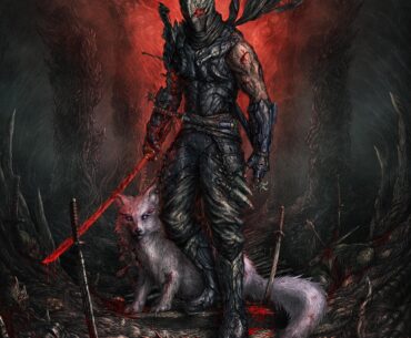"Dragon Ninja" NINJA GAIDEN's Ryu Hayabusa (Featuring Tenma Maemi in Fox Form) Fan Art/Digital Illustration by Me (Vamkire Trannel)