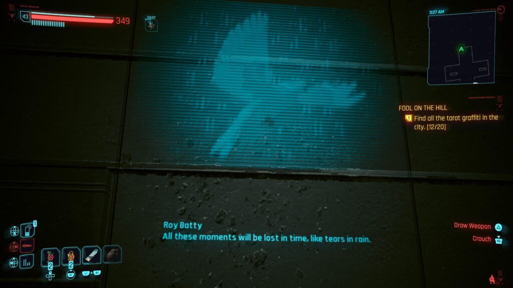 Just found this really cool nod to the mother of all Cyberpunk films. Just found this really cool nod to the mother of all Cyberpunk films.