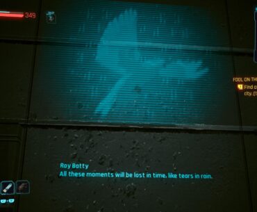 Just found this really cool nod to the mother of all Cyberpunk films.