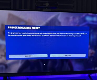 Fortnite not recommending latest nvidia drivers as well now…
