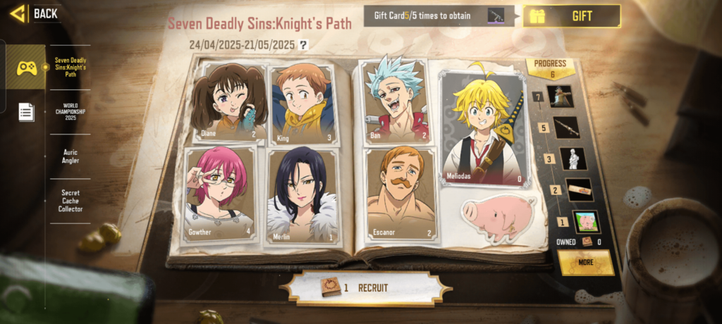 Anyone need anything. I only need Meliodas a1n7di : My gift code