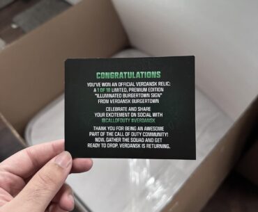 Just got this massive Burgertown sign from CoD’s sweepstakes—did not expect this.