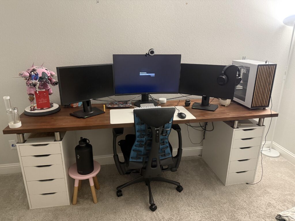 Looking for ideas to convert my desk setup into a standing setup (without replacing it)