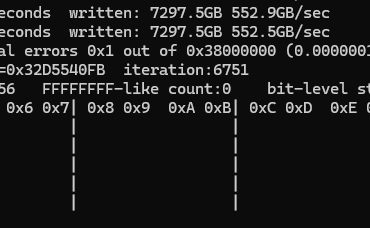 At 9070 XT stock settings VRAM shows tiny errors