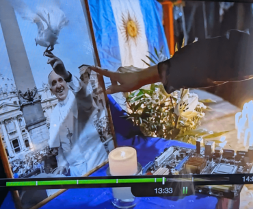 Motherboard spotted at a Pope Francis memorial