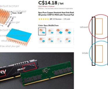One DDR5 stick is 4–5°C hotter — Will adding copper heatsinks help?