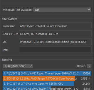 Upgraded from i7 9700k to Ryzen 9700x - Amazing Cinebench Scores