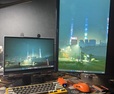 Temporary setup while my desktop is getting fixed.