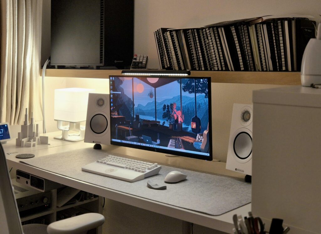 A Designer’s White and Grey Battlestation A Designer’s White and Grey Battlestation