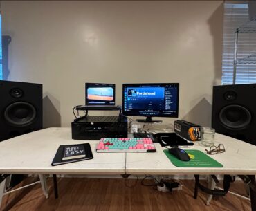 I bought the monitor, speakers, amp, HDMI & RCA cables and speaker wire today for a total of $86 now I’m set up!