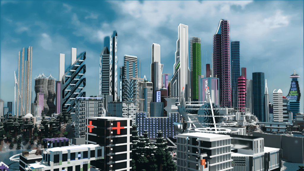 My futuristic Minecraft city build, called Octavian My futuristic Minecraft city build, called Octavian