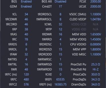 BZ's 8000 cl34 timings. Any changes I should make or am I set?