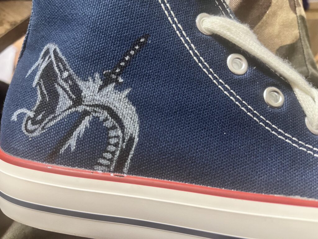 Painted the Like Supreme logo thing on my shoe
