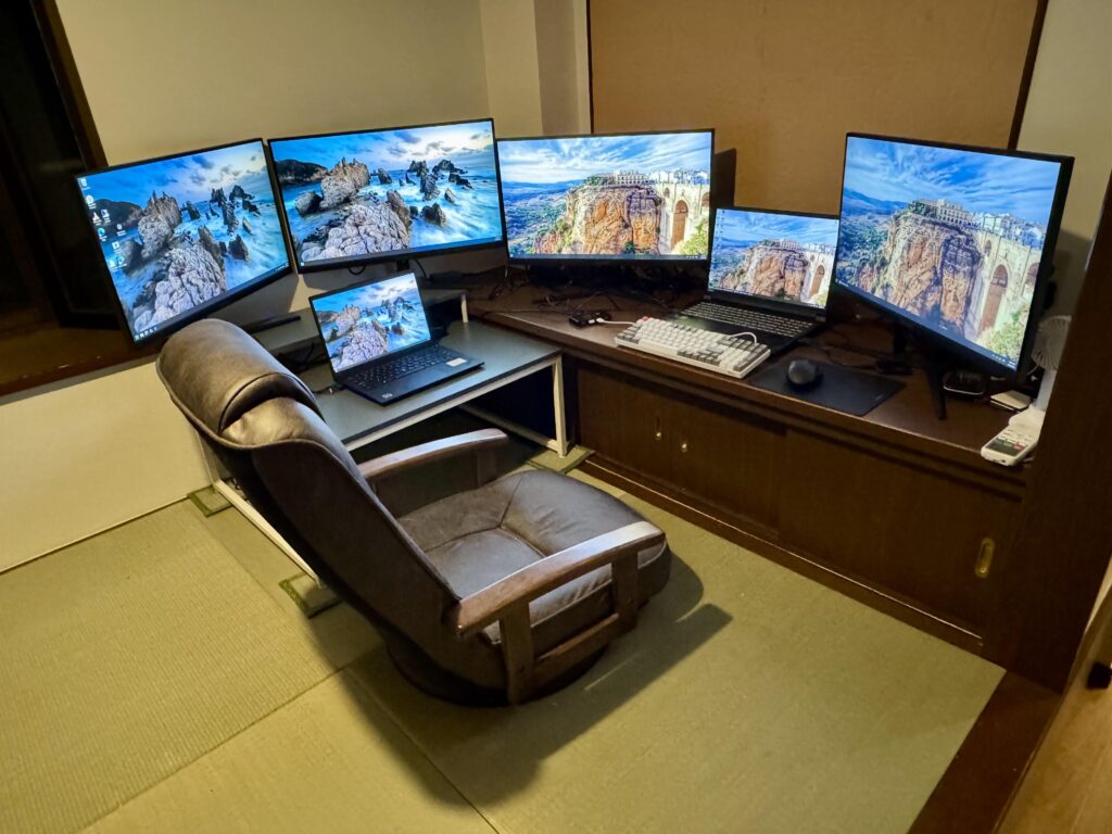 I showed a co-worker my battlestation in my new house and he joked that it looked like AI
