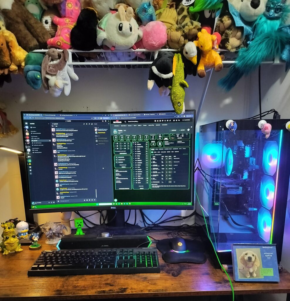 Only got my gaming pc on Christmas last year so my battle station is relatively young and still messy