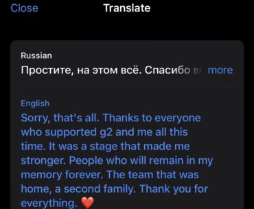 m0nesy message on telegram after Falcons defeat