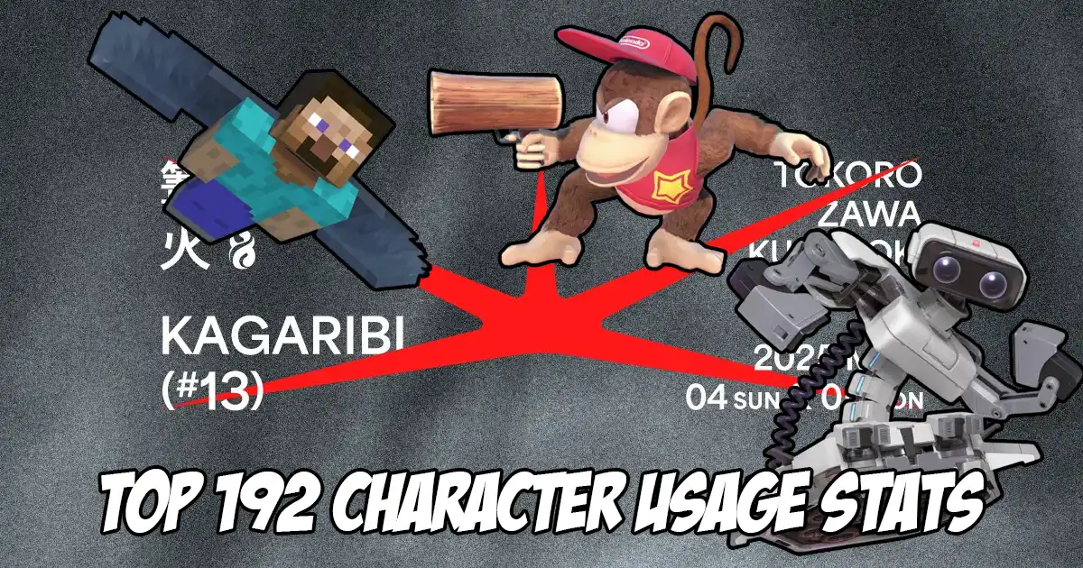 Nearly every character saw usage at the second largest Super Smash Bros. tournament ever Nearly every character saw usage at the second largest Super Smash Bros. tournament ever