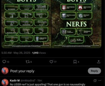 The replies under this CODM official tweet (except mine in the screenshot), made me realise why we don't get meaningful changes in the game.