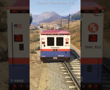 GTA 5 Ambulance Vs Train @RajeshGameplay3.0 #gaming #games #trending #shorts