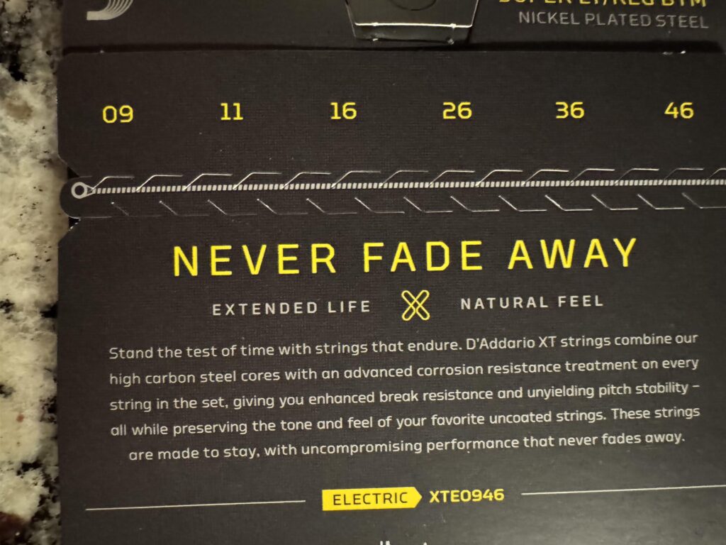 Bought new guitar strings. I think they’re a fan of Samurai.