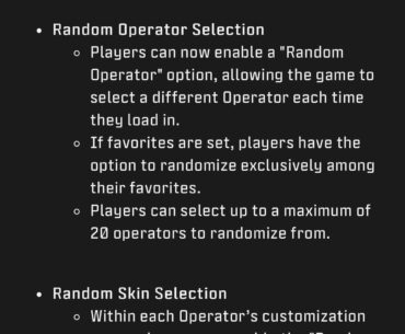 PSA: You can finally randomize operators.
