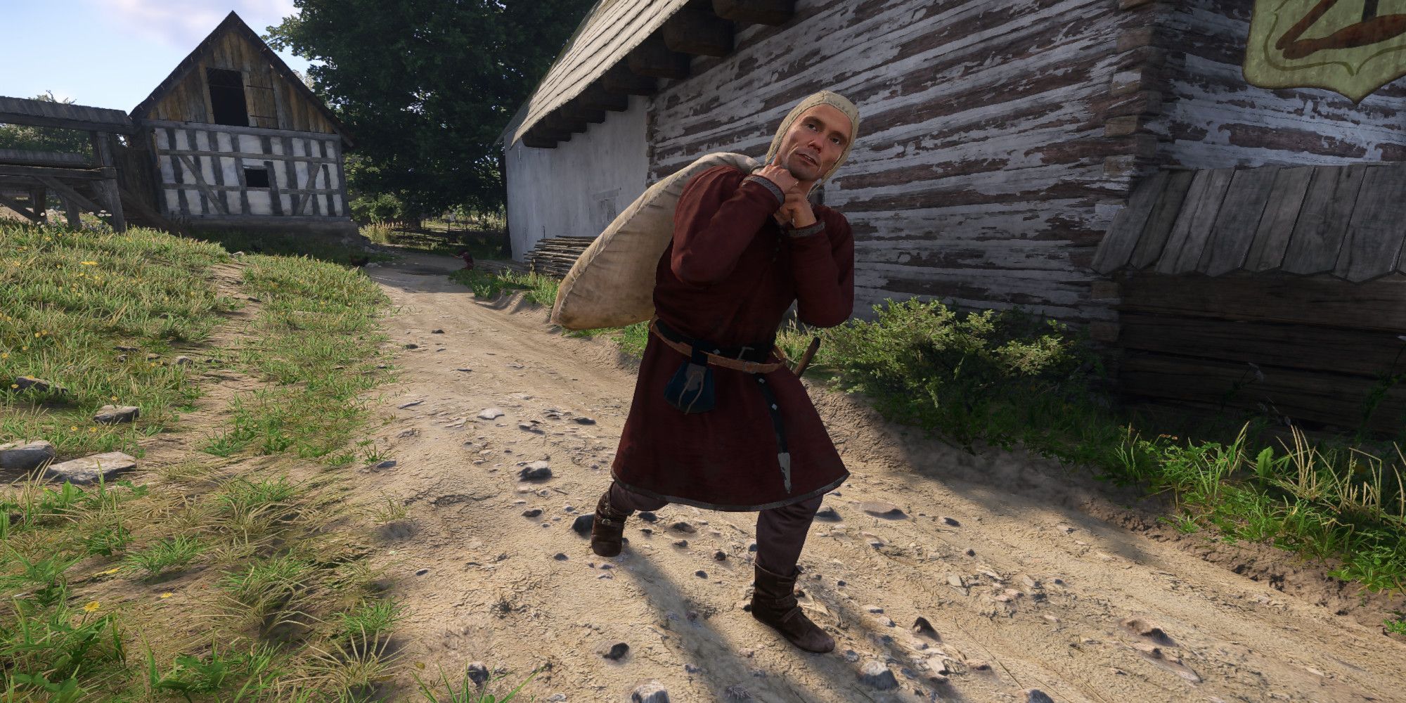 Well Built Man Hauling Sack in KCD2
