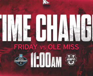 Hogs’ Super Regional Game with Ole Miss Moved to 11 a.m. on Friday