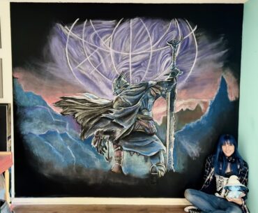 Elden Ring chalk drawing I did for today’s launch!