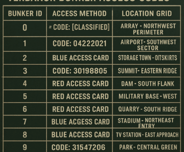 Bunker codes and Keycard bunkers. (Yes, I made A.I)