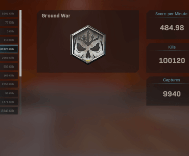 5 1/2 years later - 100,000 kills in Ground War