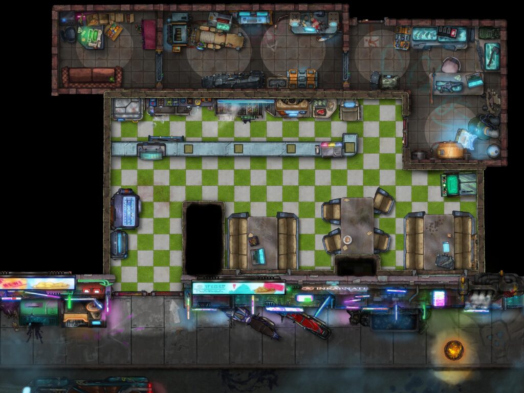 Diner Front - fine lighting [Inkarnate]
