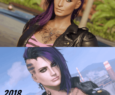 My FO4 character in 2018 has the same style as in Cyberpunk.